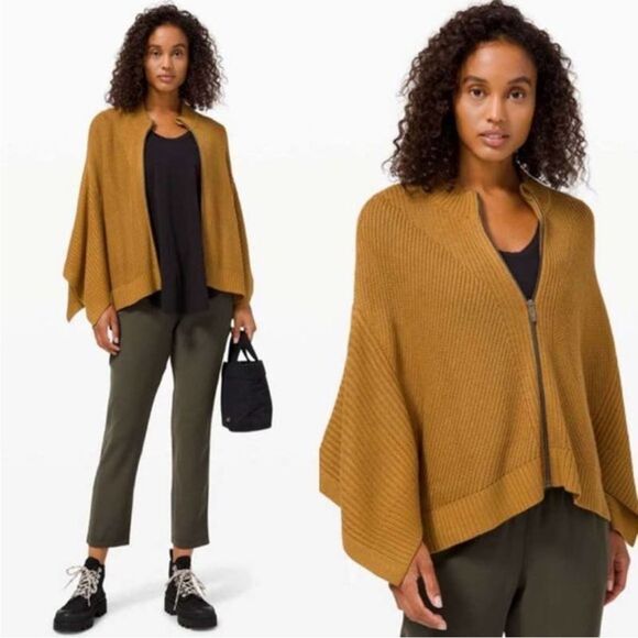 Lululemon Softer Still Wrap Sweater Cape Poncho Modern - Picture 2 of 16
